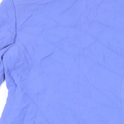 Principles Womens Blue Overcoat Coat Size 14 Button