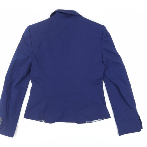 Marks and Spencer Womens Blue Jacket Blazer Size 10 Button