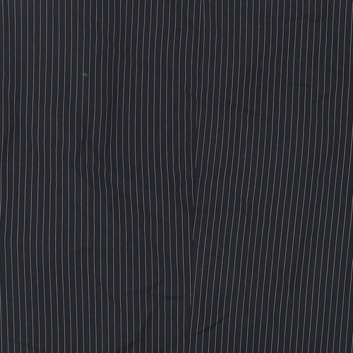 Burton Mens Black Striped Polyester Jacket Suit Jacket Size 46 Regular
