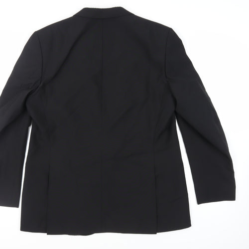 Chatsworth Mens Black Polyester Tuxedo Suit Jacket Size 46 Regular