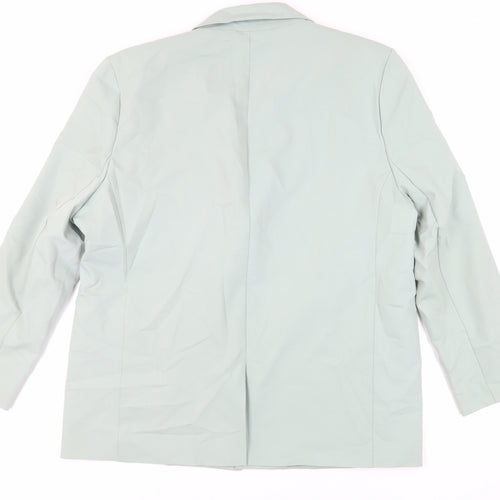 COLLUSION Womens Green Jacket Blazer Size 14 Button