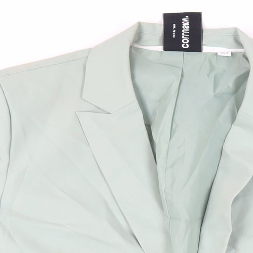 COLLUSION Womens Green Jacket Blazer Size 14 Button