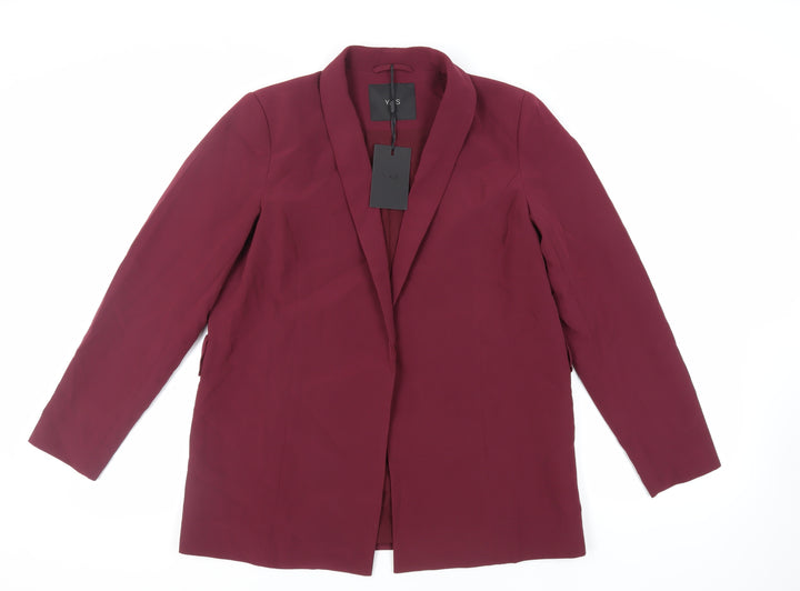 Y.A.S Womens Purple Jacket Blazer Size L Snap