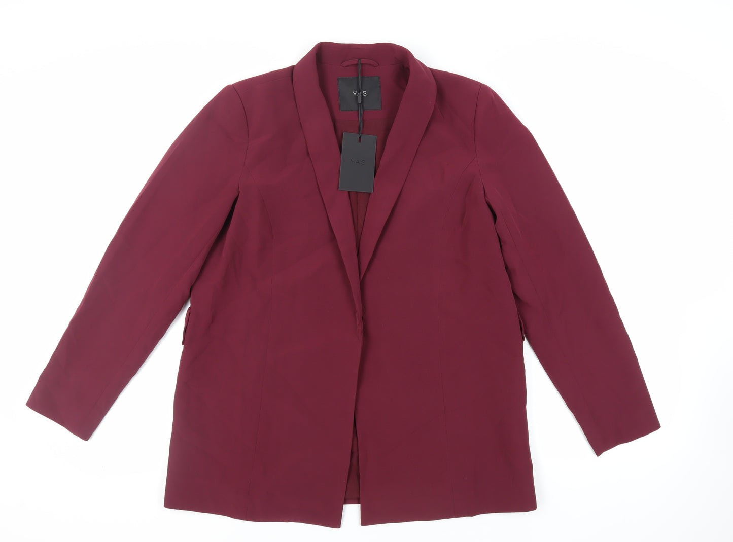 Y.A.S Womens Purple Jacket Blazer Size L Snap