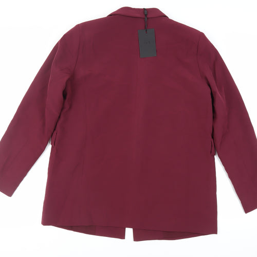 Y.A.S Womens Purple Jacket Blazer Size L Snap