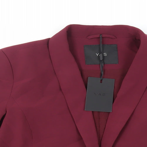 Y.A.S Womens Purple Jacket Blazer Size L Snap