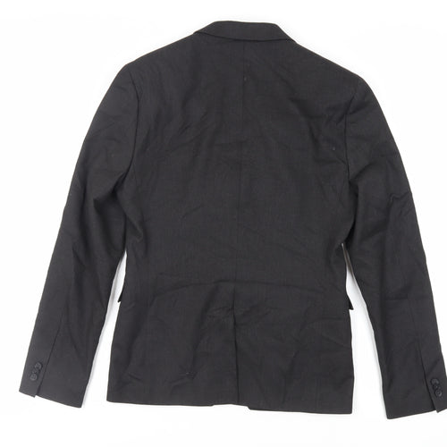 Label Lab Mens Black Polyester Jacket Suit Jacket Size 36 Regular