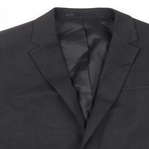 Label Lab Mens Black Polyester Jacket Suit Jacket Size 36 Regular