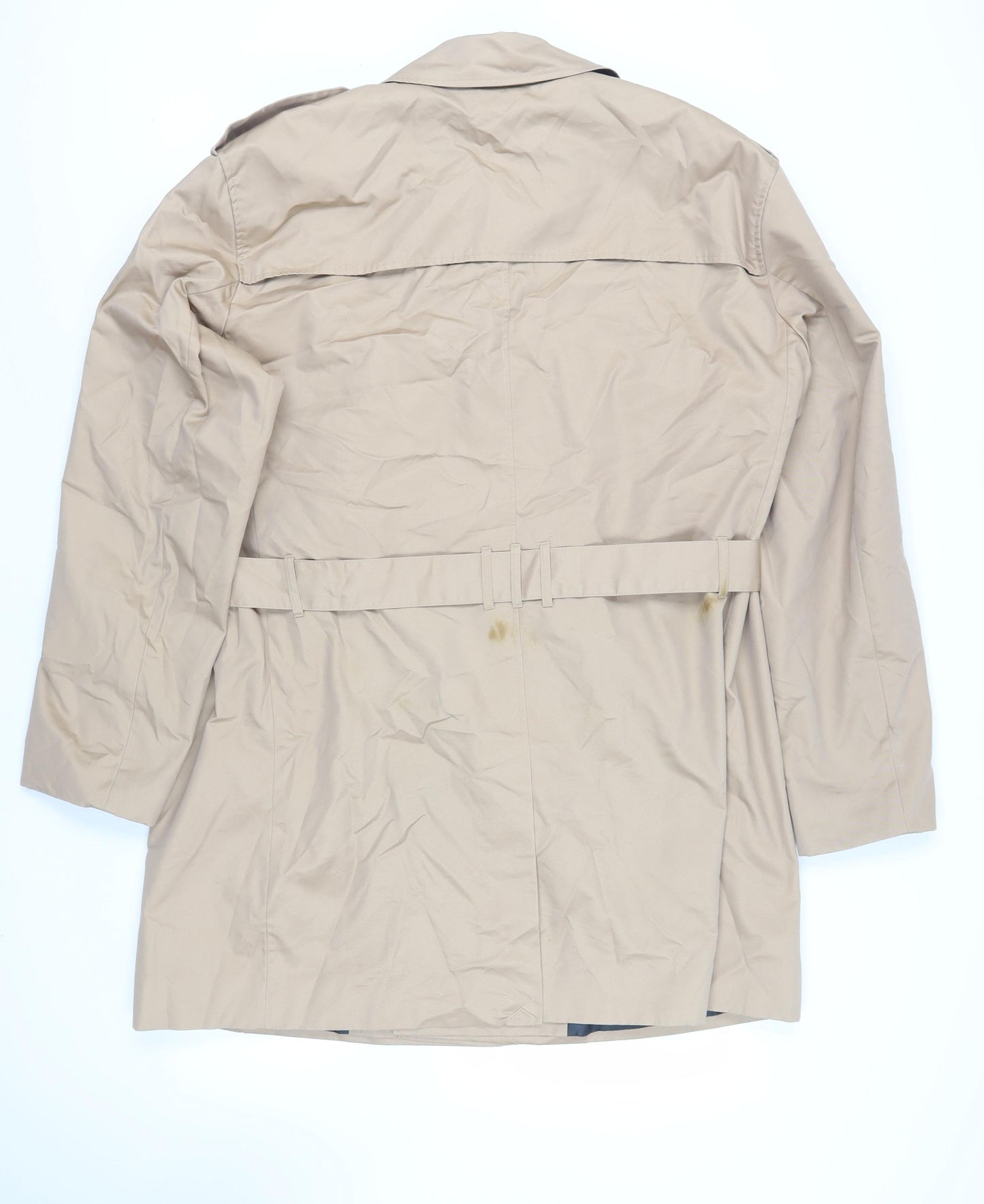 River Island Mens Beige Trench Coat Coat Size 2XL Button