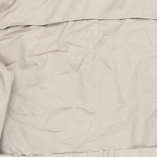 River Island Mens Beige Trench Coat Coat Size 2XL Button