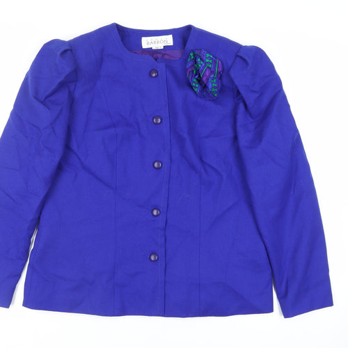 Peter Barron Womens Blue Jacket Blazer Size 18 Button - Vintage