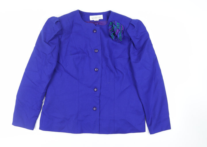 Peter Barron Womens Blue Jacket Blazer Size 18 Button - Vintage