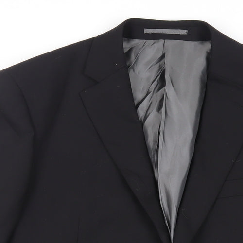 Pierre Cardin Mens Black Wool Jacket Suit Jacket Size 40 Regular