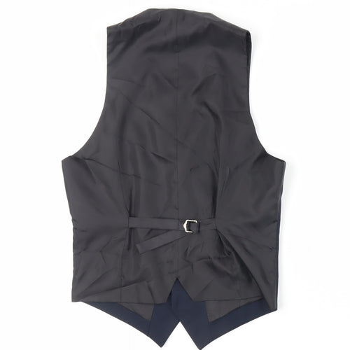 OneSixFive Mens Blue Polyester Jacket Suit Waistcoat Size 36 Regular