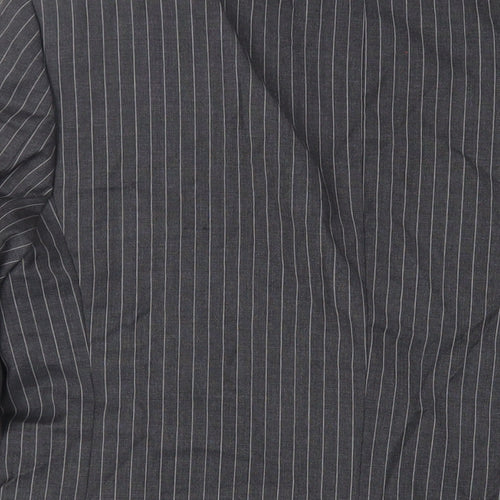 Marks and Spencer Mens Grey Striped Wool Jacket Suit Jacket Size 40 Regular