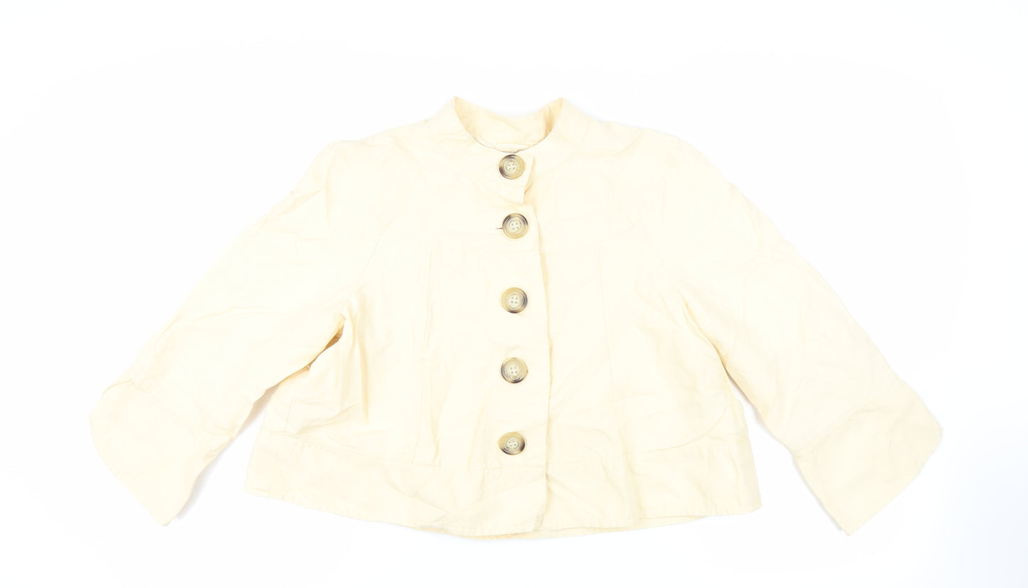 Marks and Spencer Womens Yellow Jacket Size 16 Button