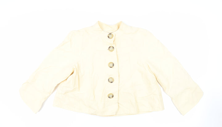 Marks and Spencer Womens Yellow Jacket Size 16 Button