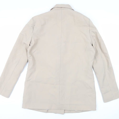 Missguided Womens Beige Jacket Blazer Size 10 Button