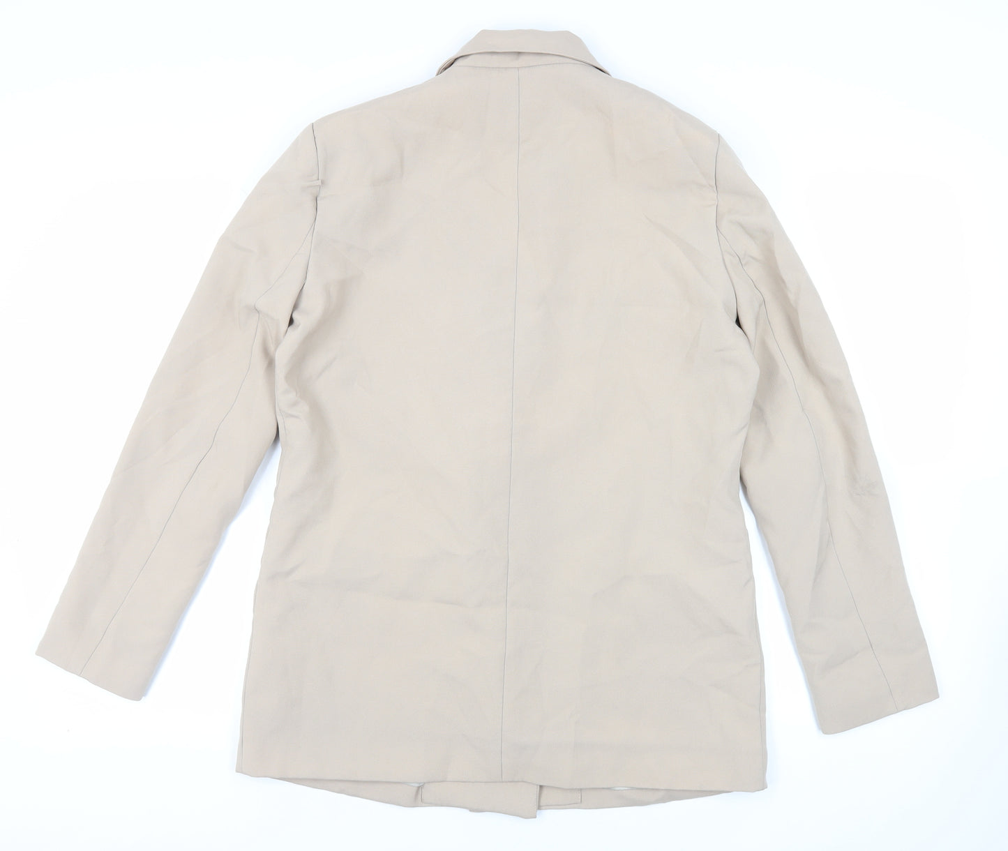 Missguided Womens Beige Jacket Blazer Size 10 Button