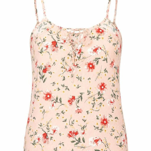 Lily Loves Womens Pink Floral Viscose Camisole T-Shirt Size 10 V-Neck