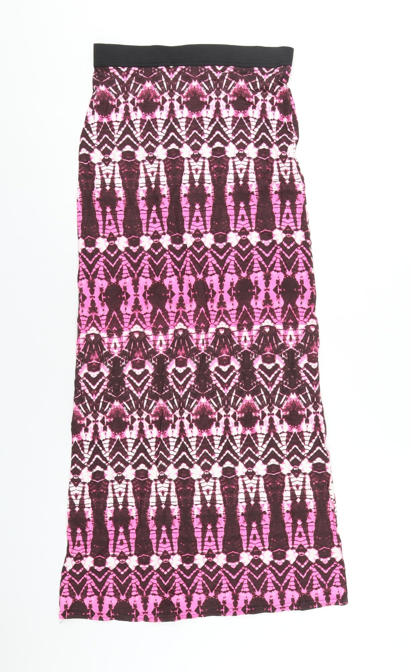 Select Womens Pink Geometric Viscose A-Line Skirt Size 10
