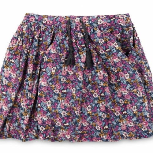 John Lewis Girls Multicoloured Floral Vinyl Mini Skirt Size 8 Years Regular Pull On