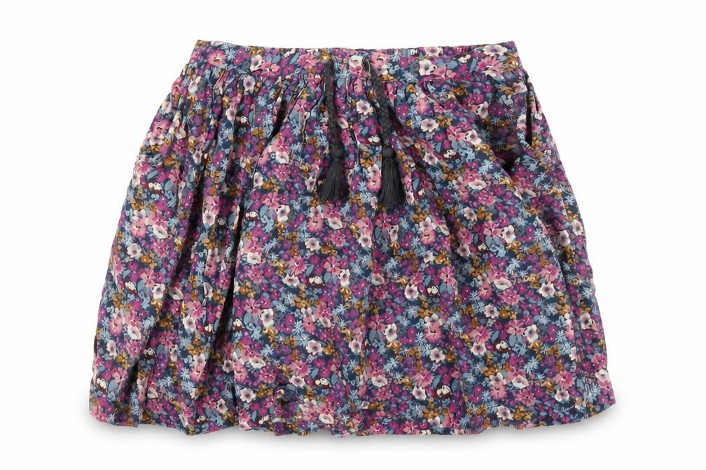 John Lewis Girls Multicoloured Floral Vinyl Mini Skirt Size 8 Years Regular Pull On