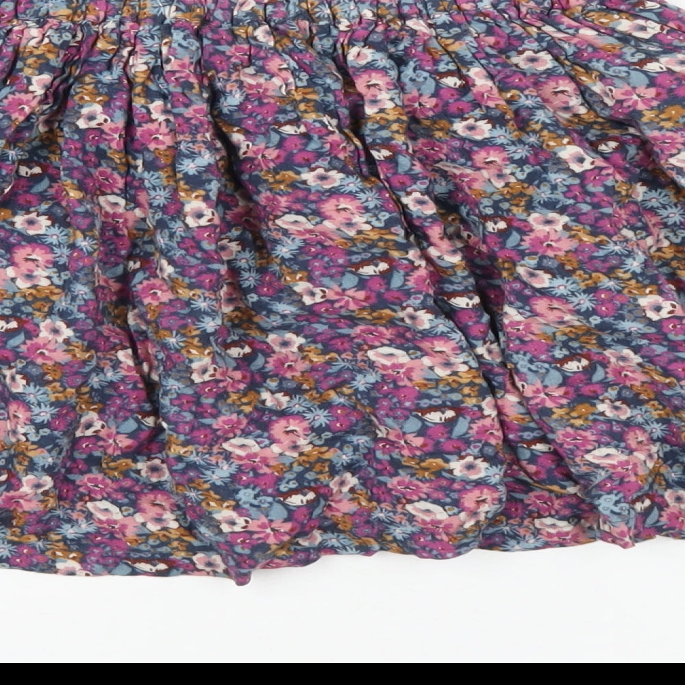 John Lewis Girls Multicoloured Floral Vinyl Mini Skirt Size 8 Years Regular Pull On