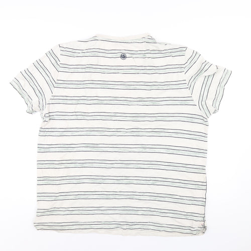 Fat Face Mens Multicoloured Striped Cotton T-Shirt Size XL Round Neck