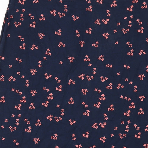Marks and Spencer Womens Blue Geometric Viscose Trumpet Skirt Size 16
