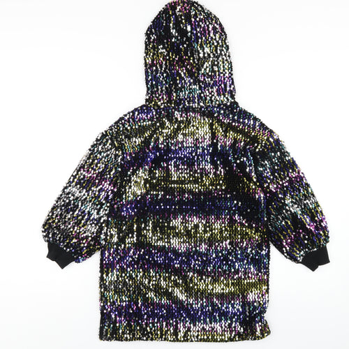 NEXT Girls Multicoloured Polyester Pullover Hoodie Size 7 Years Pullover - Sequin