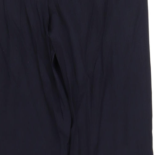 Austin Reed Womens Blue Wool Trousers Size 12 L33 in Regular Zip