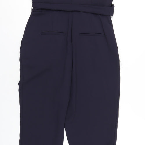 H&M Womens Blue Polyester Jumpsuit One-Piece Size 12 L28 in Zip