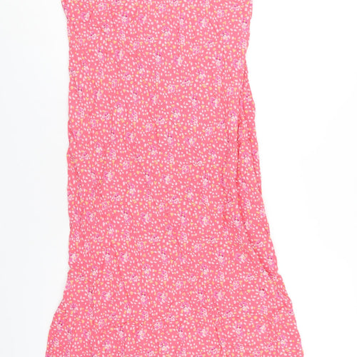 Gap Womens Pink Geometric Viscose A-Line Size 14 V-Neck Pullover