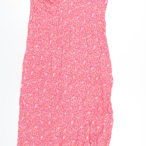 Gap Womens Pink Geometric Viscose A-Line Size 14 V-Neck Pullover