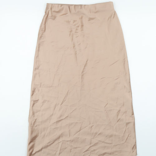 Warehouse Womens Beige Polyester A-Line Skirt Size 10