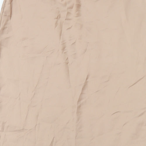 Warehouse Womens Beige Polyester A-Line Skirt Size 10