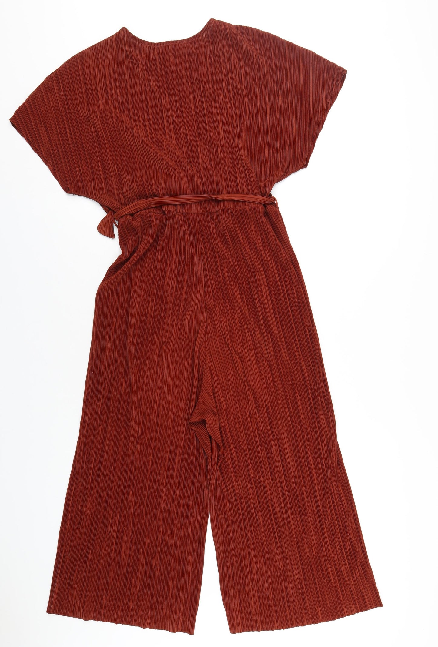 New Look Womens Brown Polyester Jumpsuit One-Piece Size 10 Pullover