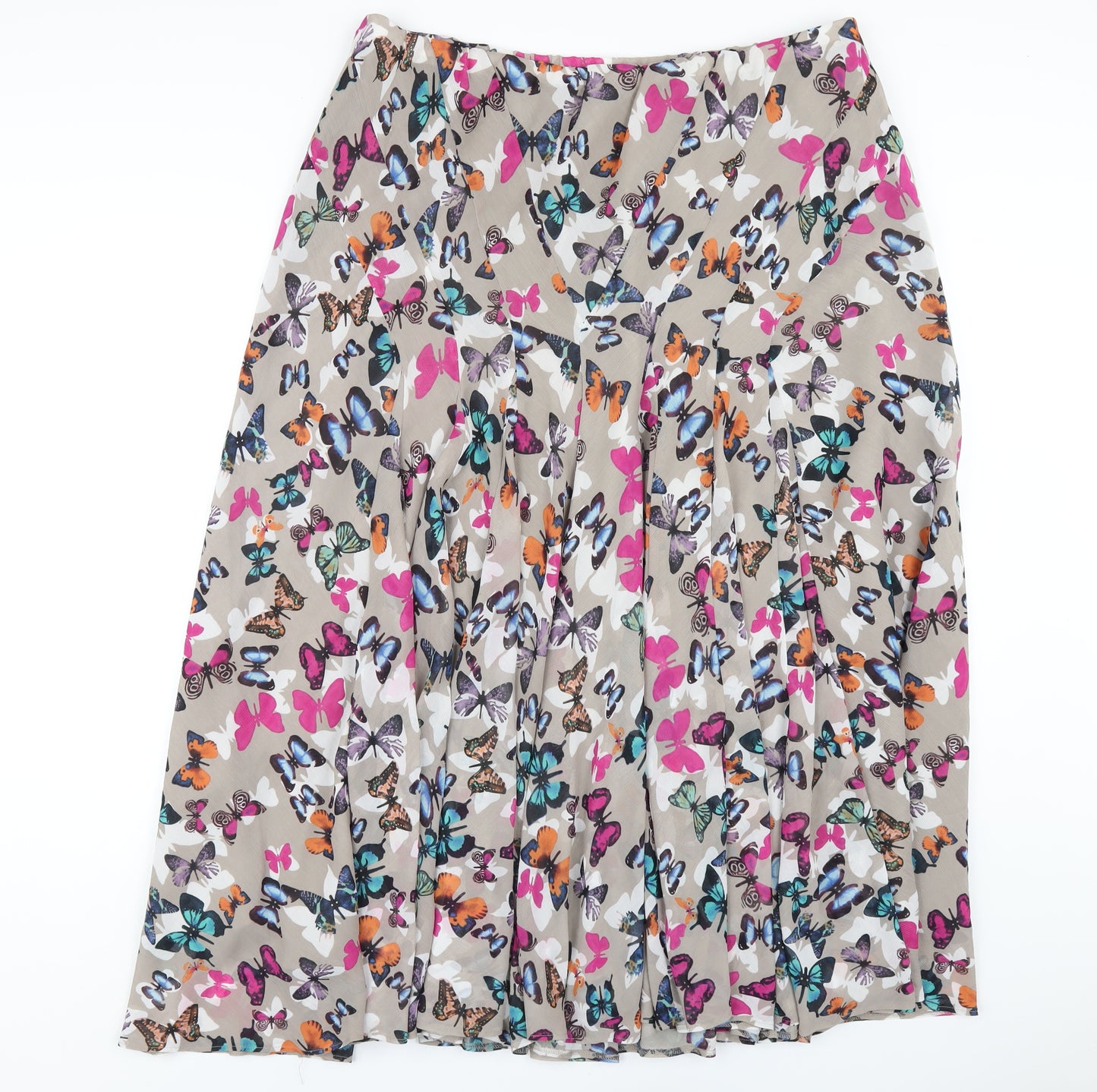 Chesca Womens Multicoloured Geometric Polyester A-Line Skirt Size 20