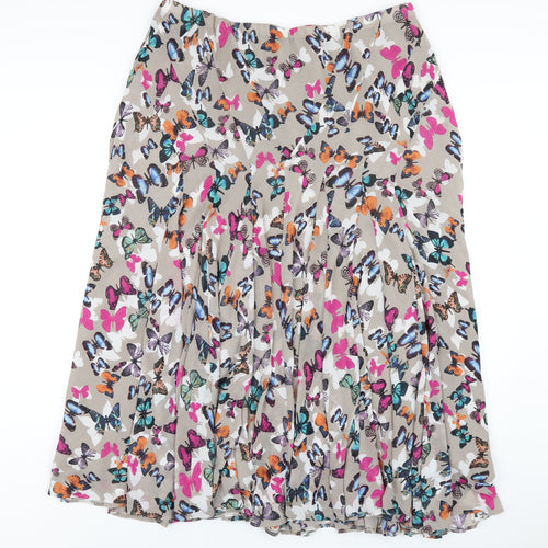 Chesca Womens Multicoloured Geometric Polyester A-Line Skirt Size 20