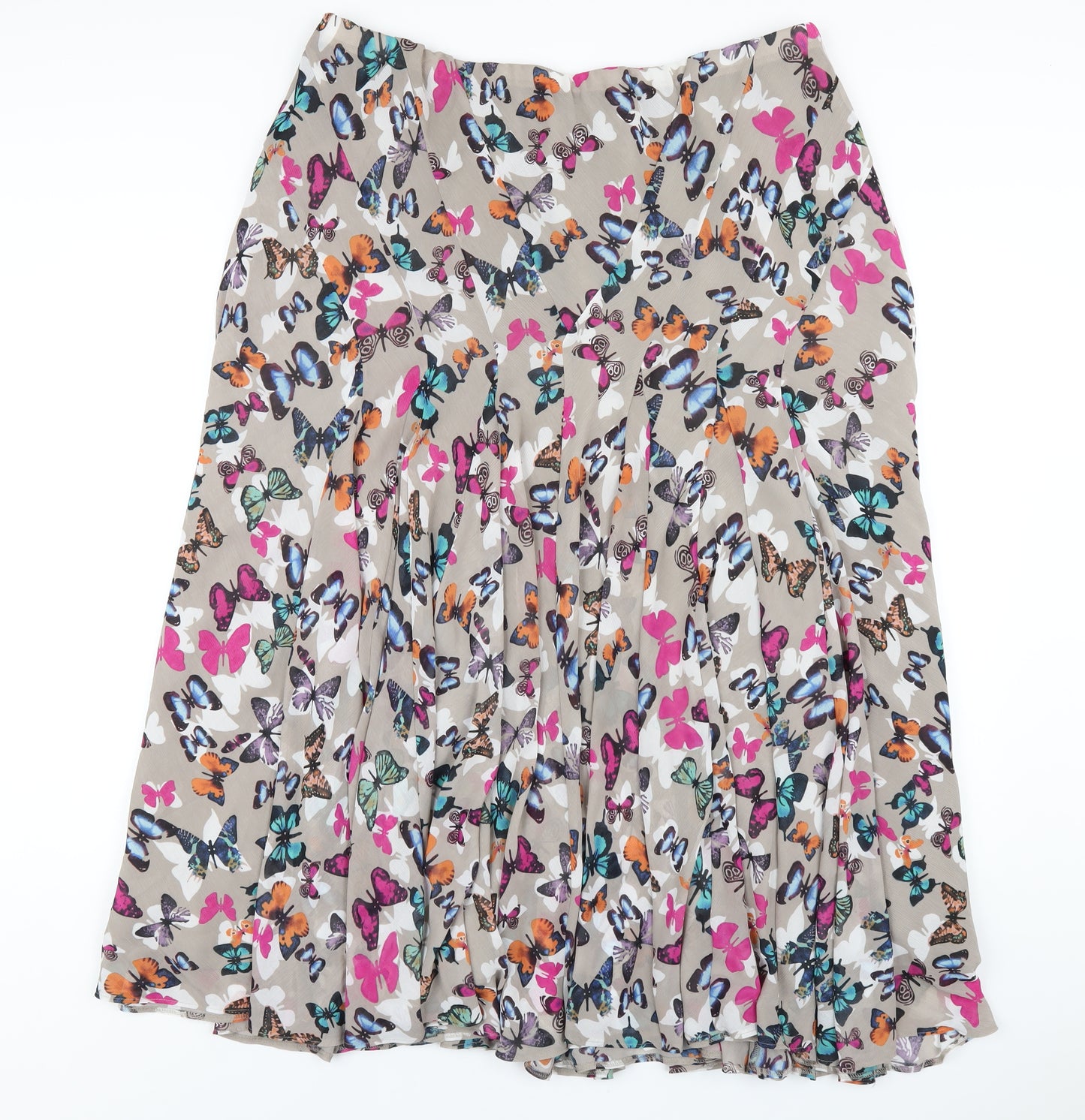 Chesca Womens Multicoloured Geometric Polyester A-Line Skirt Size 20