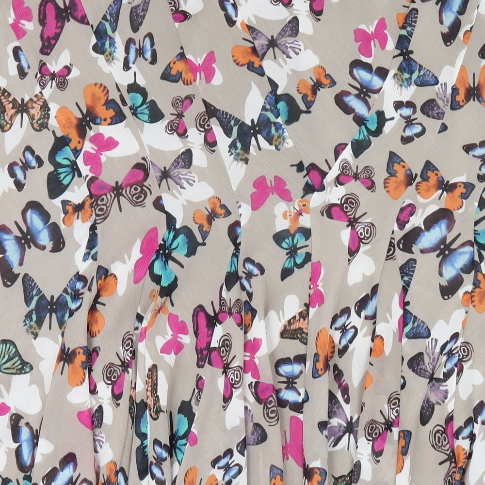 Chesca Womens Multicoloured Geometric Polyester A-Line Skirt Size 20