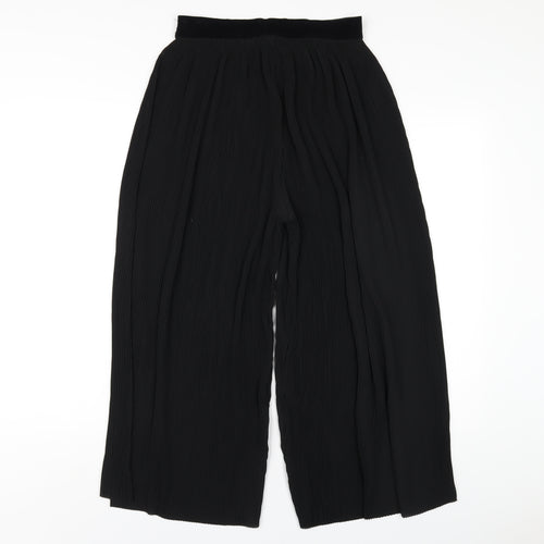 Zara Womens Black Polyester Capri Trousers Size M L23 in Regular
