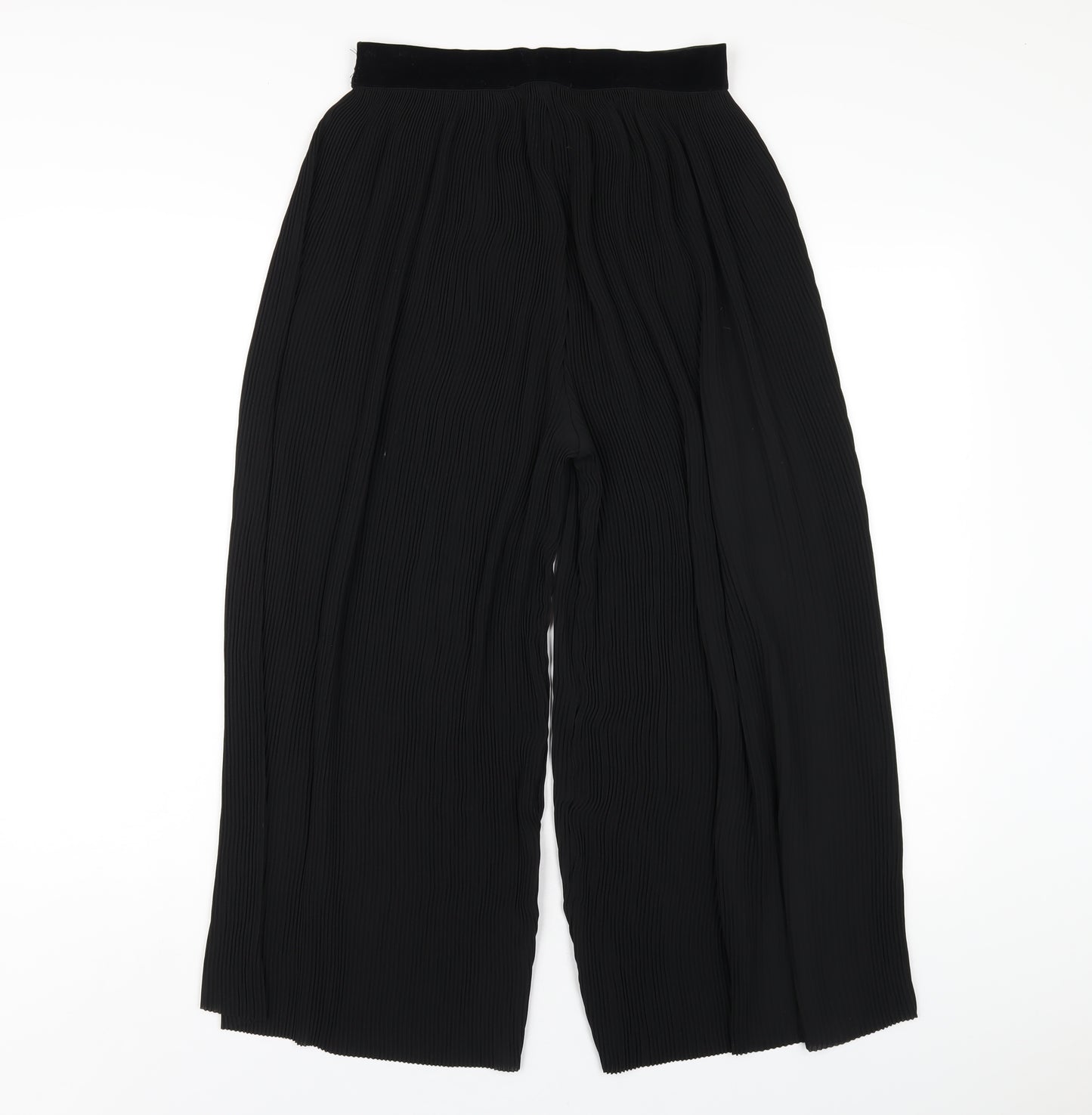 Zara Womens Black Polyester Capri Trousers Size M L23 in Regular
