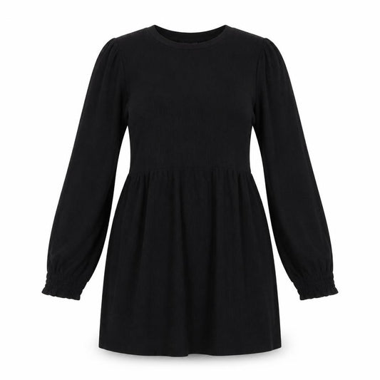 Front view of New Look women’s black polyester a-line, size UK 8, round neck pullover