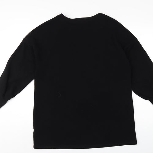 Very Womens Black Polyester Pullover Sweatshirt Size 16 Pullover