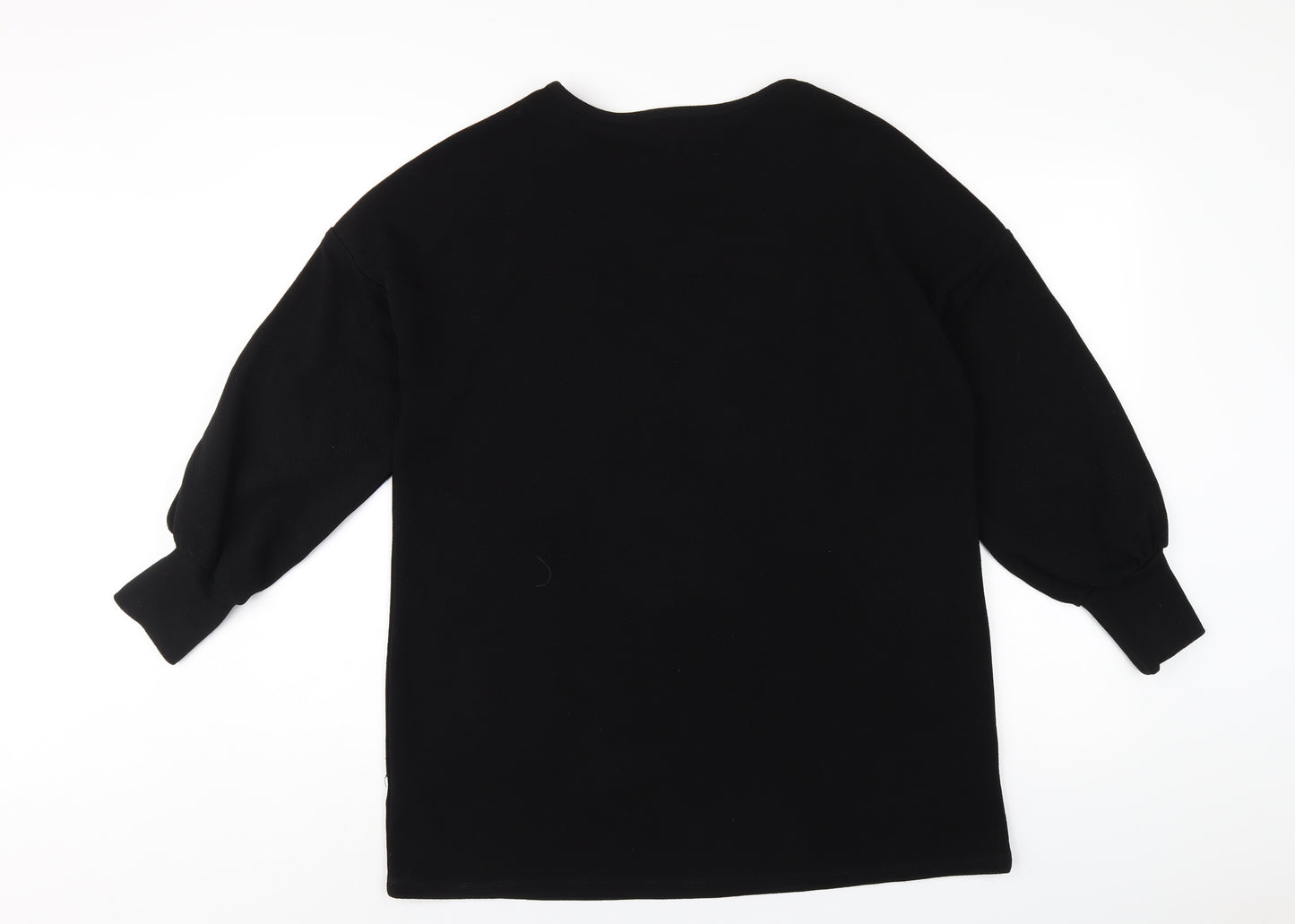 Very Womens Black Polyester Pullover Sweatshirt Size 16 Pullover