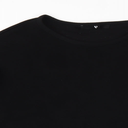 Very Womens Black Polyester Pullover Sweatshirt Size 16 Pullover