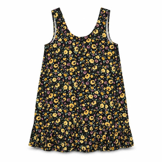 Front view of Mango women’s multicoloured floral polyester tank dress, size M, scoop neck pullover