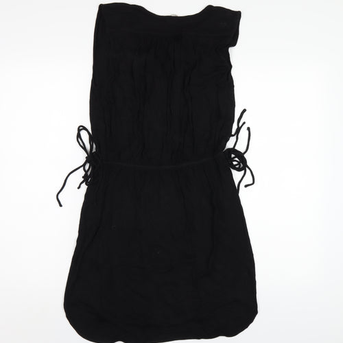 H&M Womens Black Viscose A-Line Size S V-Neck Pullover